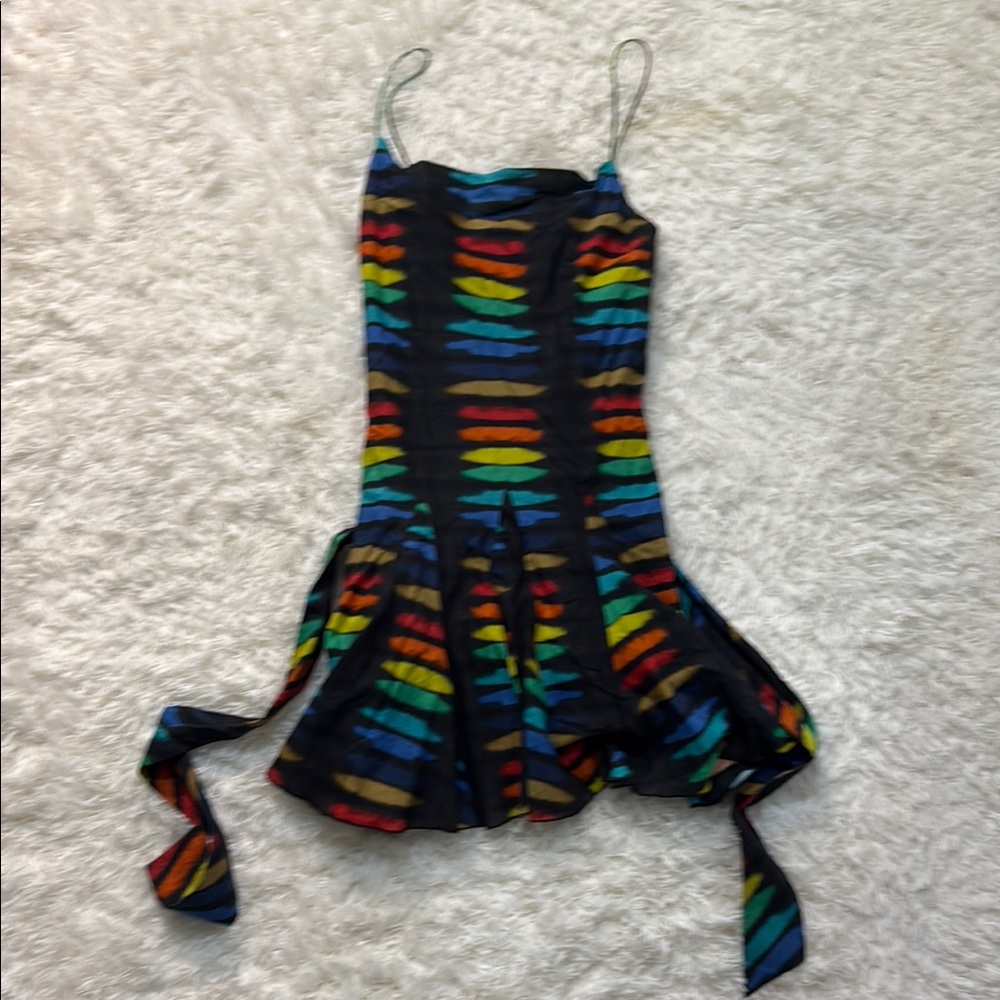 Alice + Olivia Black and Multicolor Dress